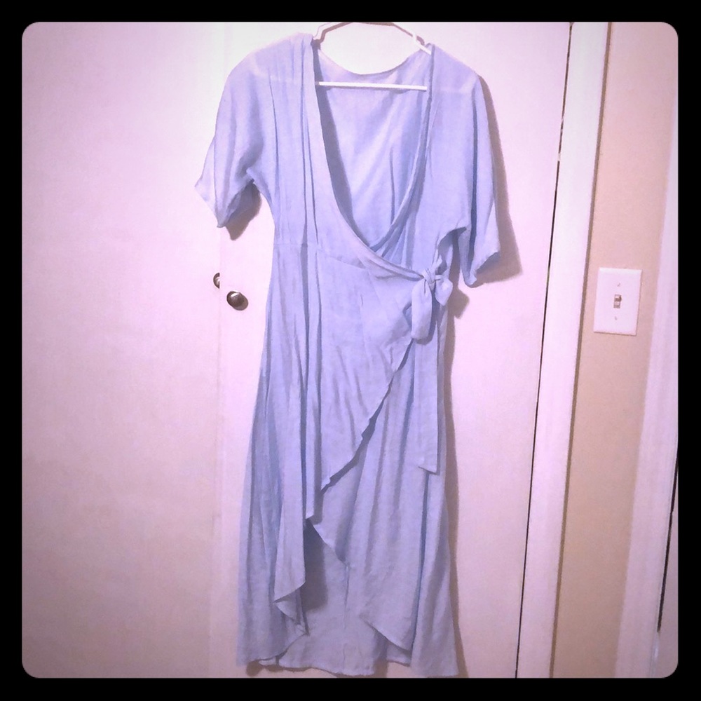 NWOT denim beach wrap dress